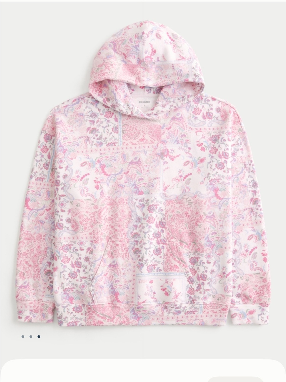ISO ONLY DO NOT BUY LISTING ISO Hollister Pink and White Paisley Print Hoodie - Picture 1 of 1